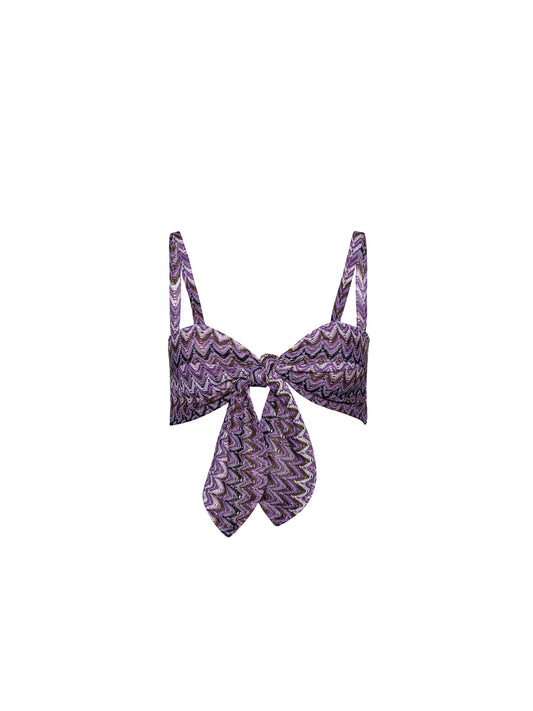 Sol Knot Top Purple Knit